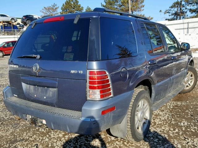 4M2ZU86W72UJ36668 - 2002 MERCURY MOUNTAINEE BLUE photo 4