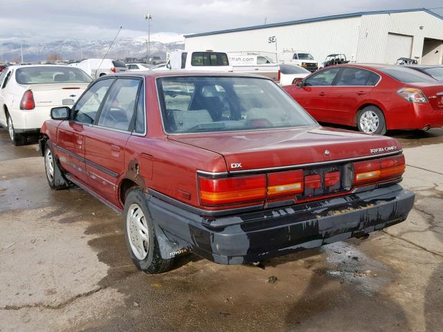 4T1SV21E9LU252841 - 1990 TOYOTA CAMRY DLX 勃艮第红 照片 3