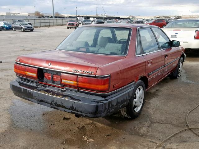 4T1SV21E9LU252841 - 1990 TOYOTA CAMRY DLX BURGUNDY photo 4