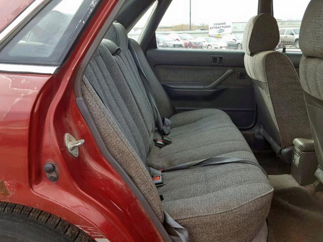 4T1SV21E9LU252841 - 1990 TOYOTA CAMRY DLX 勃艮第红 照片 6