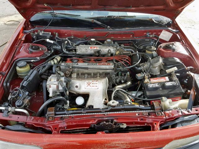 4T1SV21E9LU252841 - 1990 TOYOTA CAMRY DLX 勃艮第红 照片 7