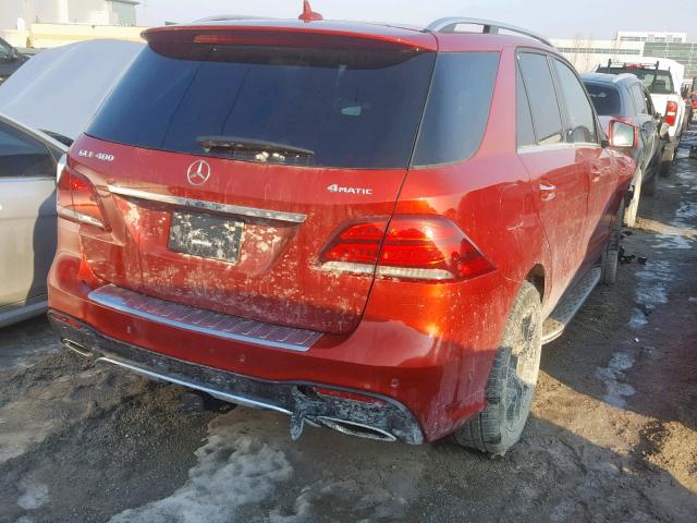 4JGDA5GB3HA873813 - 2017 MERCEDES-BENZ GLE 400 4M RED photo 4