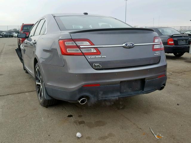 1FAHP2E81EG143469 - 2014 FORD TAURUS SEL GRAY photo 3