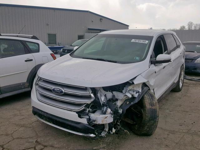 2FMTK4J91FBC38034 - 2015 FORD EDGE SEL WHITE photo 2