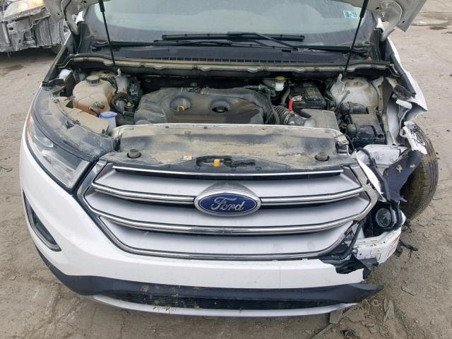 2FMTK4J91FBC38034 - 2015 FORD EDGE SEL WHITE photo 7