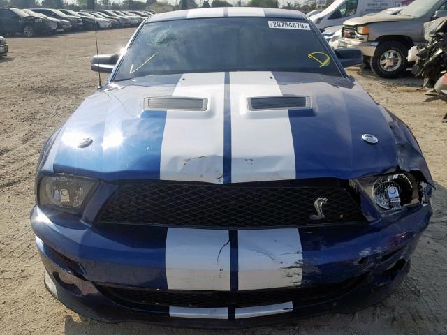 1ZVHT88S985145886 - 2008 FORD MUSTANG SH BLUE photo 9