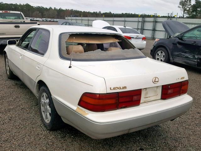 JT8UF11E0R0210237 - 1994 LEXUS LS 400 WHITE photo 3