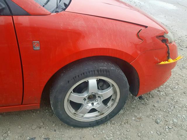 1G8AN15F47Z134339 - 2007 SATURN ION LEVEL RED photo 9