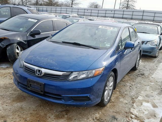 19XFB2F91CE044557 - 2012 HONDA CIVIC EXL BLUE photo 2