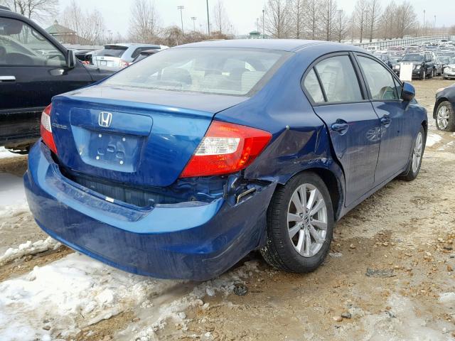 19XFB2F91CE044557 - 2012 HONDA CIVIC EXL BLUE photo 4