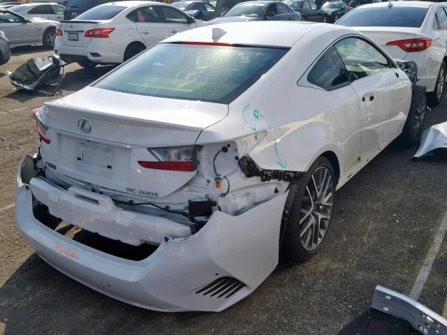 JTHHA5BC6H5005219 - 2017 LEXUS RC 200T WHITE photo 4