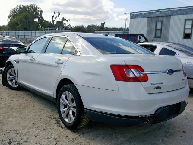 1FAHP2EW3CG142268 - 2012 FORD TAURUS SEL WHITE photo 3