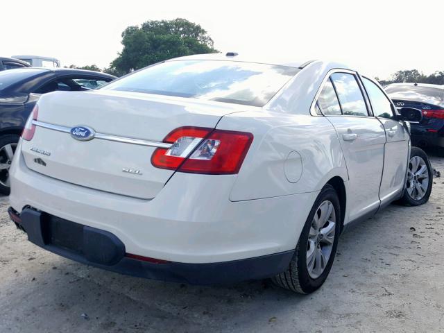 1FAHP2EW3CG142268 - 2012 FORD TAURUS SEL WHITE photo 4