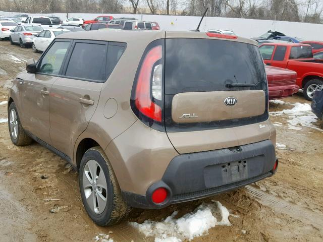 KNDJN2A27E7096757 - 2014 KIA SOUL BROWN photo 3