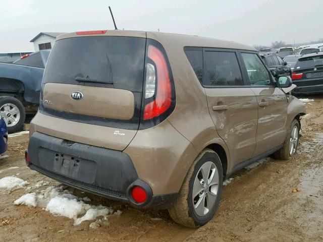 KNDJN2A27E7096757 - 2014 KIA SOUL BROWN photo 4