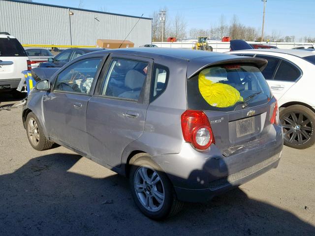 KL1TD6DE8BB211097 - 2011 CHEVROLET AVEO LS GRAY photo 3