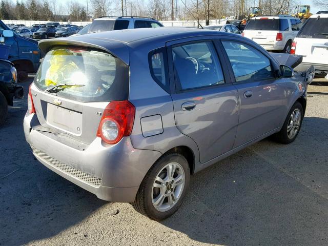 KL1TD6DE8BB211097 - 2011 CHEVROLET AVEO LS GRAY photo 4