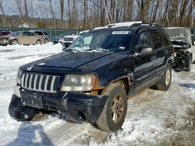 1J4GW48S74C178061 - 2004 JEEP GRAND CHER BLACK photo 2