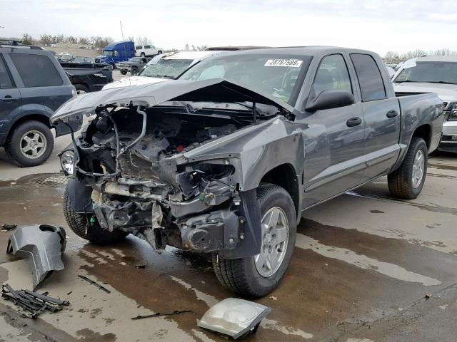 1D7HW48K56S666868 - 2006 DODGE DAKOTA QUA GRAY photo 2