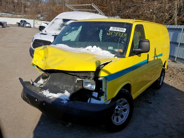 1GCSGAFX7E1121091 - 2014 CHEVROLET EXPRESS G1 YELLOW photo 2