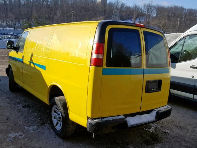 1GCSGAFX7E1121091 - 2014 CHEVROLET EXPRESS G1 YELLOW photo 3