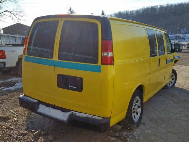 1GCSGAFX7E1121091 - 2014 CHEVROLET EXPRESS G1 YELLOW photo 4