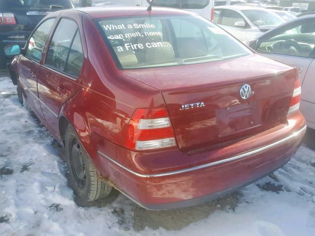 3VWRK69M55M070878 - 2005 VOLKSWAGEN JETTA GL BURGUNDY photo 3