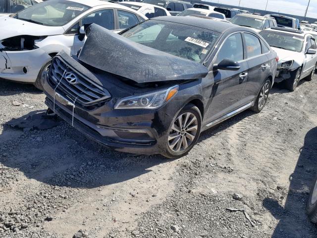 5NPE34AF7FH223820 - 2015 HYUNDAI SONATA SPO BLACK photo 2