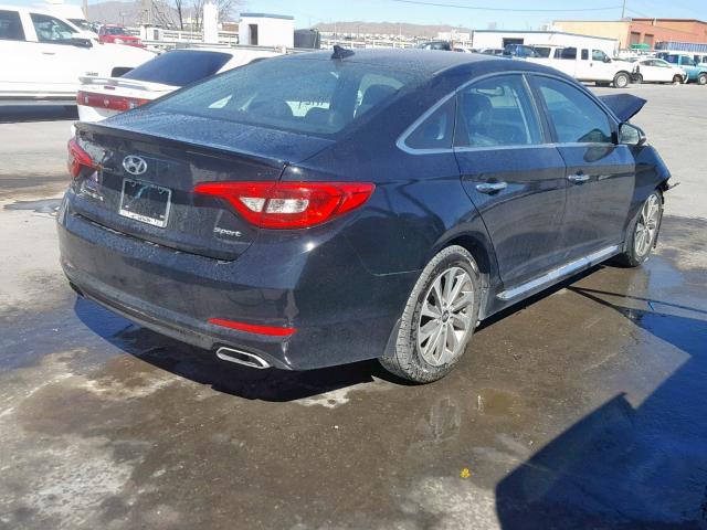 5NPE34AF7FH223820 - 2015 HYUNDAI SONATA SPO BLACK photo 4