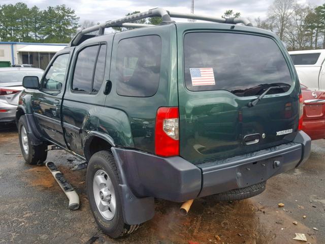 5N1ED28T02C568704 - 2002 NISSAN XTERRA XE GREEN photo 3