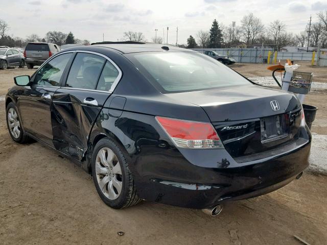 1HGCP36899A042165 - 2009 HONDA ACCORD EXL BLACK photo 3