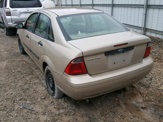 1FAFP34N57W226061 - 2007 FORD FOCUS ZX4 GOLD photo 3