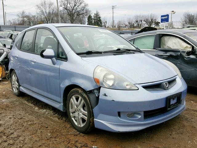 JHMGD37678S010991 - 2008 HONDA FIT SPORT BLUE photo 1