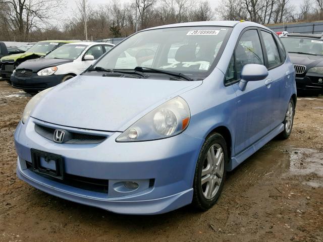 JHMGD37678S010991 - 2008 HONDA FIT SPORT BLUE photo 2