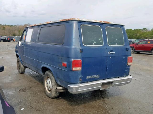 1GNGG35K7L7137347 - 1990 CHEVROLET G30 BLUE photo 3