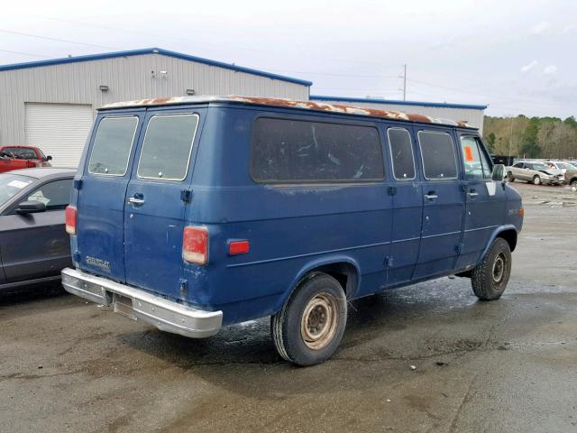 1GNGG35K7L7137347 - 1990 CHEVROLET G30 BLUE photo 4