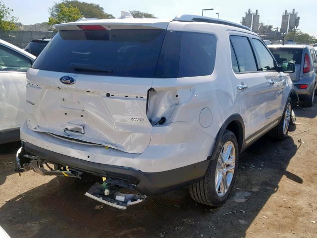 1FM5K8F82GGC34391 - 2016 FORD EXPLORER L WHITE photo 4