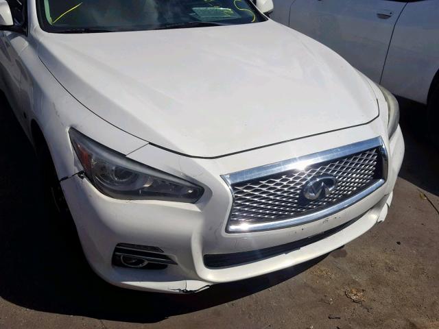 JN1BV7AP7EM675197 - 2014 INFINITI Q50 BASE WHITE photo 9