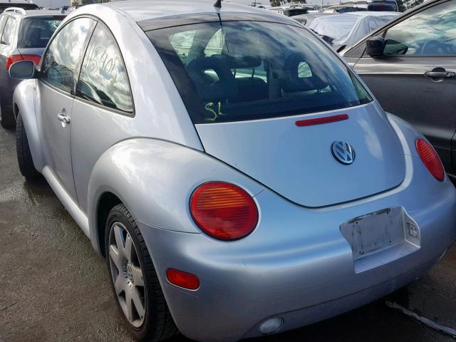 3VWDD21C41M463717 - 2001 VOLKSWAGEN NEW BEETLE ნაცრისფერი ფოტო 3