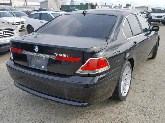 WBAGL63472DP59969 - 2002 BMW 745 I BLACK photo 4