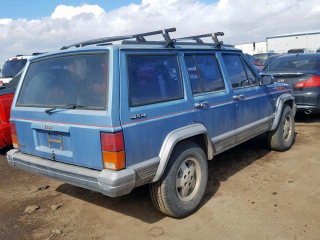 1J4FJ58S9NL219999 - 1992 JEEP CHEROKEE L BLUE photo 4