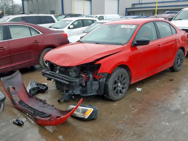 3VW2K7AJ6CM349066 - 2012 VOLKSWAGEN JETTA BASE RED photo 2