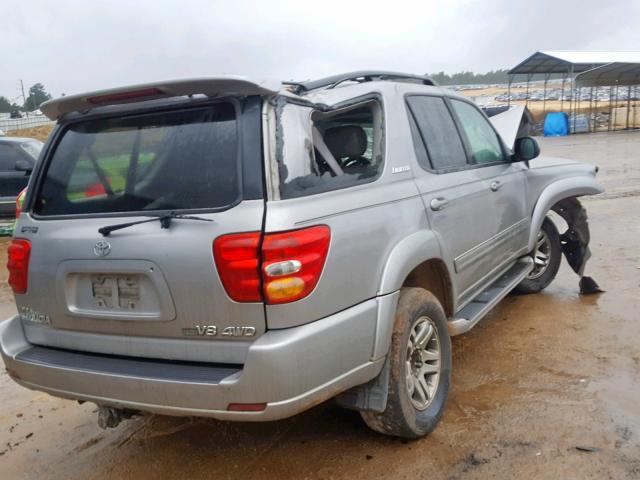 5TDBT48A63S193129 - 2003 TOYOTA SEQUOIA LI SILVER photo 4