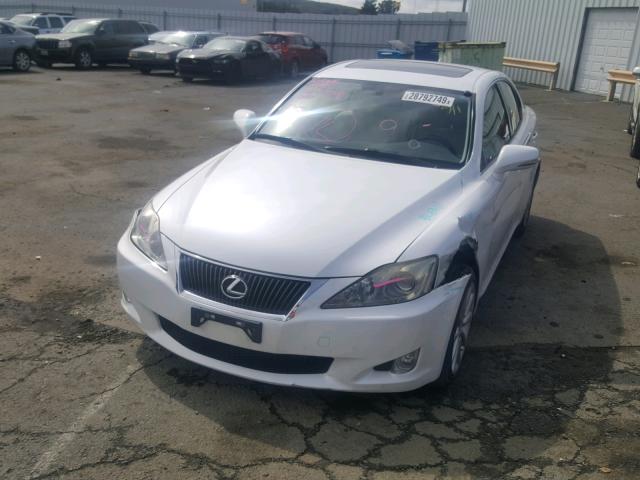 JTHBK262892086777 - 2009 LEXUS IS 250 WHITE photo 2