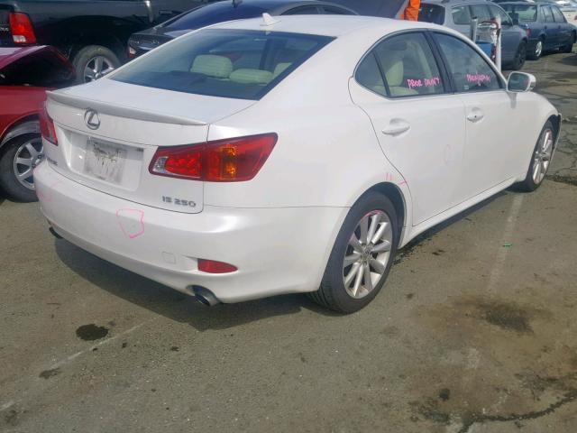 JTHBK262892086777 - 2009 LEXUS IS 250 WHITE photo 4