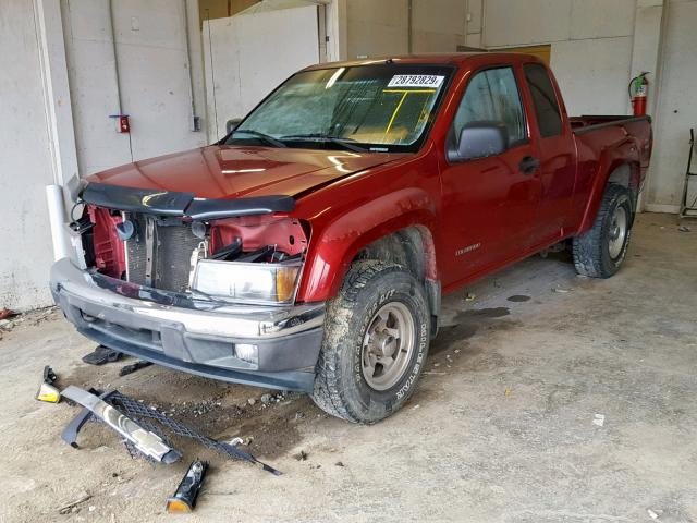 1GCDT196258167393 - 2005 CHEVROLET COLORADO MAROON photo 2