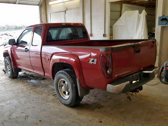 1GCDT196258167393 - 2005 CHEVROLET COLORADO MAROON photo 3