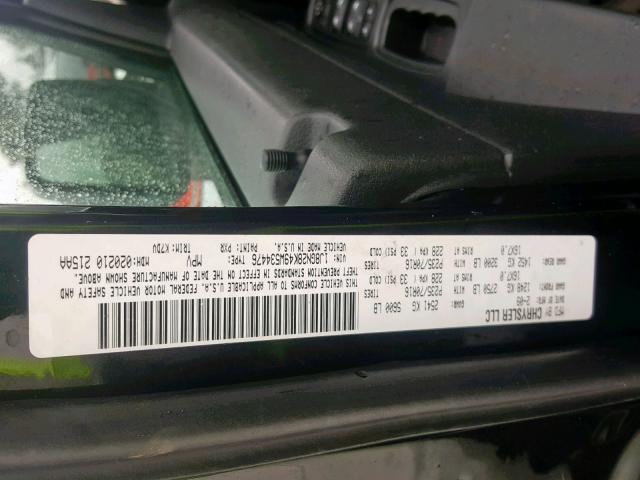 1J8GN28K49W534476 - 2009 JEEP LIBERTY SP BLACK photo 10