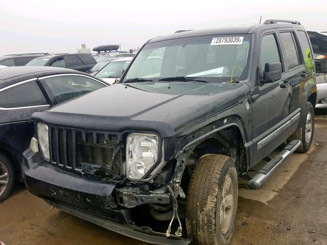 1J8GN28K49W534476 - 2009 JEEP LIBERTY SP BLACK photo 2