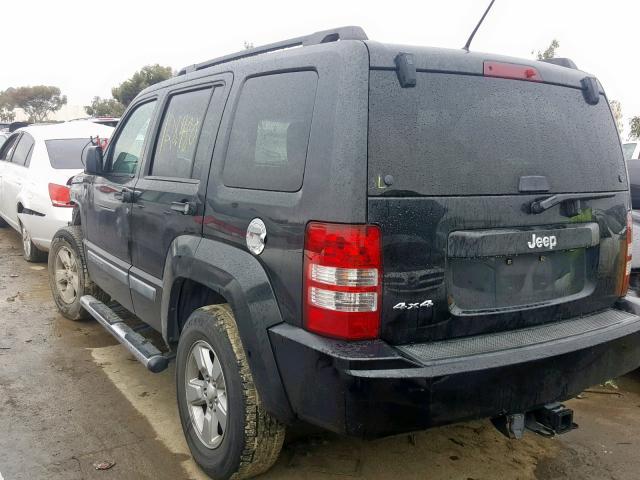 1J8GN28K49W534476 - 2009 JEEP LIBERTY SP BLACK photo 3